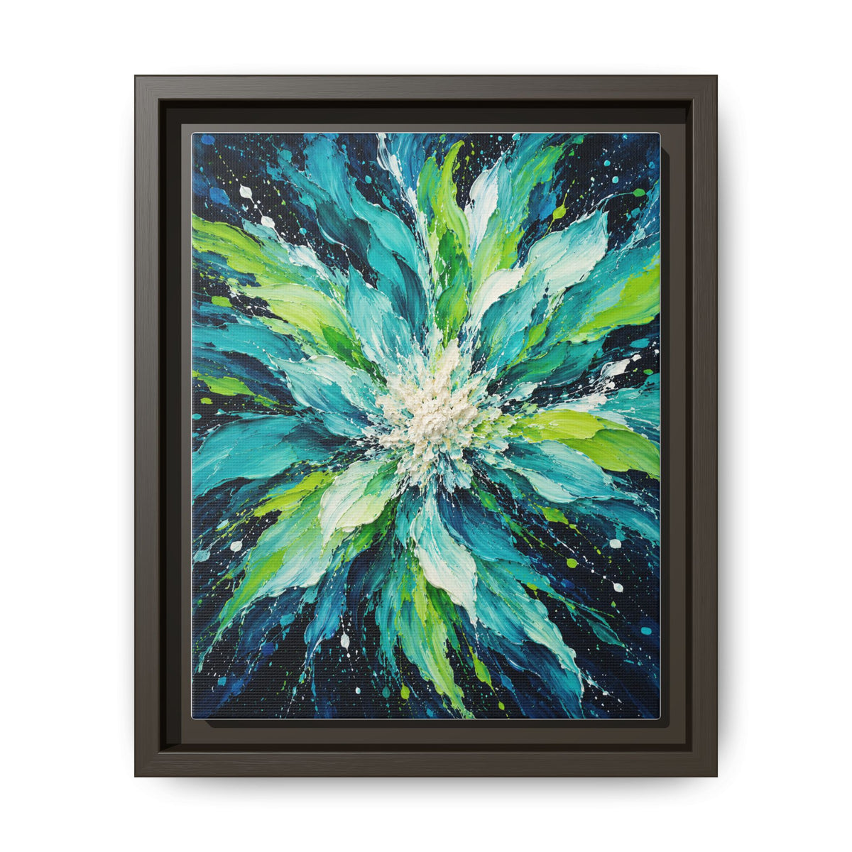 Lagoon Bloom · Framed Canvas