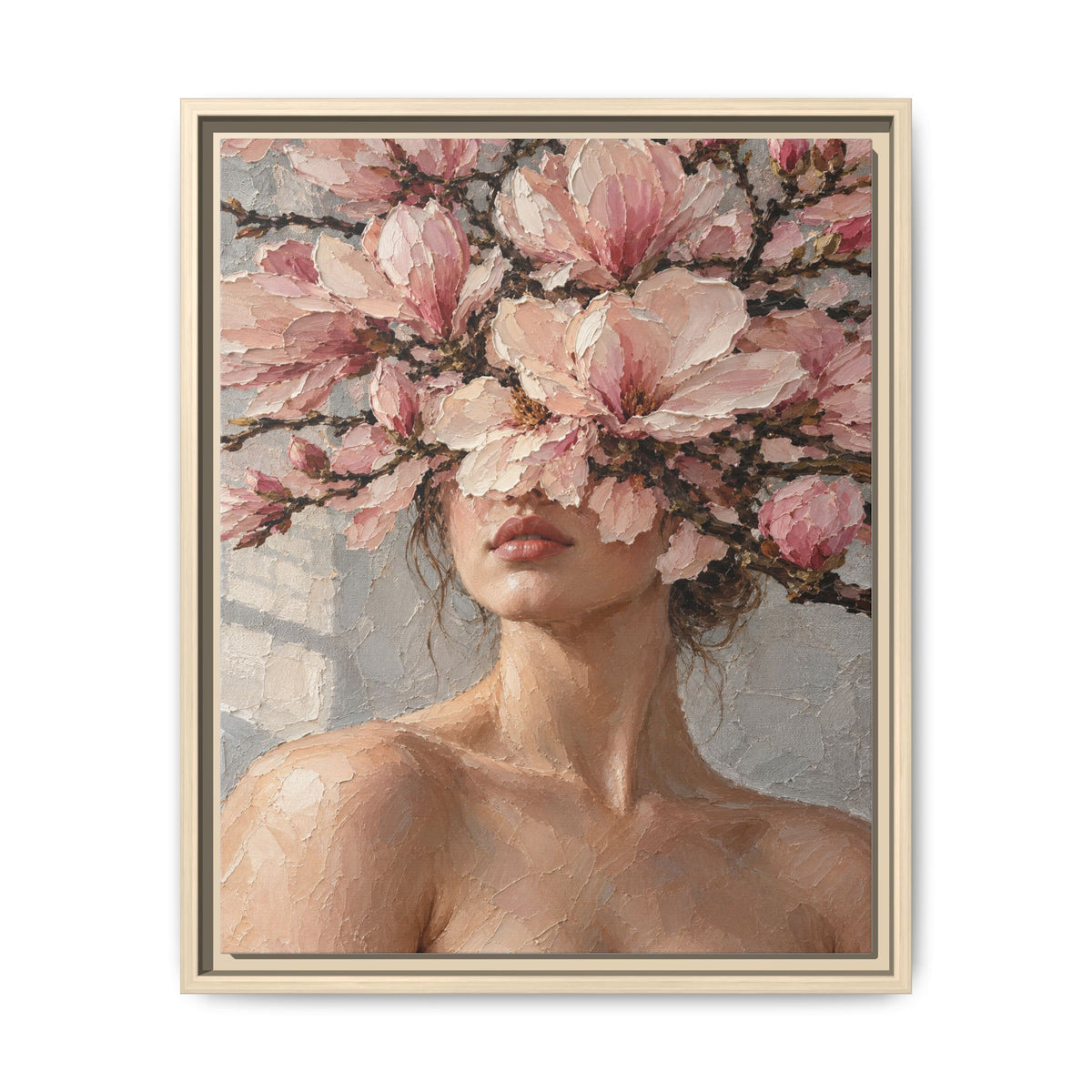 Magnolia Silence · Framed Canvas
