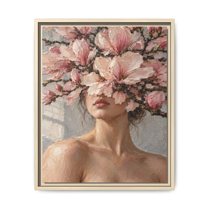 Magnolia Silence · Framed Canvas