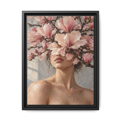 Magnolia Silence · Framed Canvas