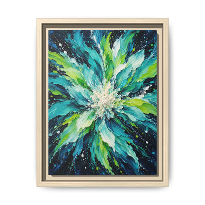 Lagoon Bloom · Framed Canvas
