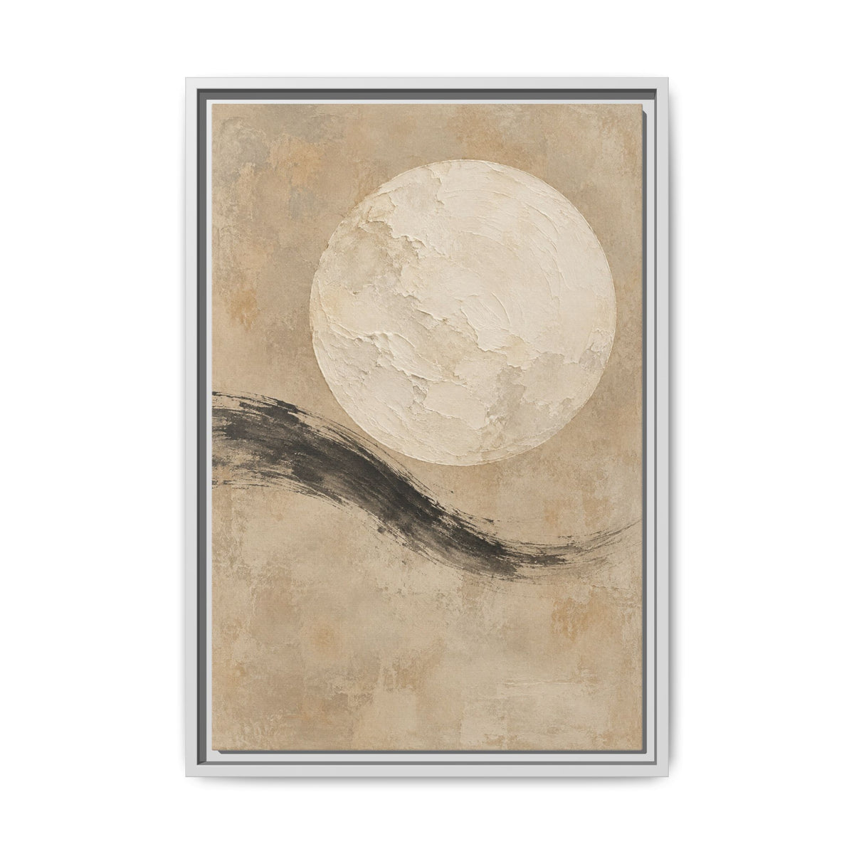 Linen Moon · Framed Canvas