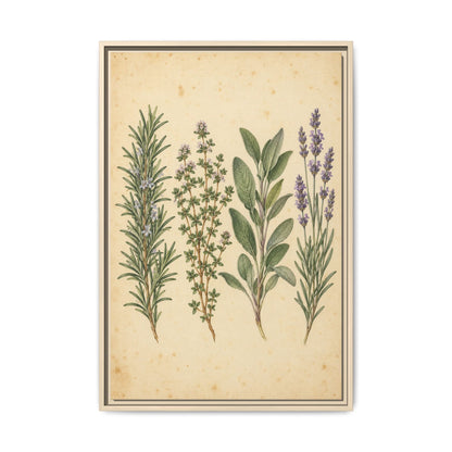 Herb Garden Study · Framed Canvas