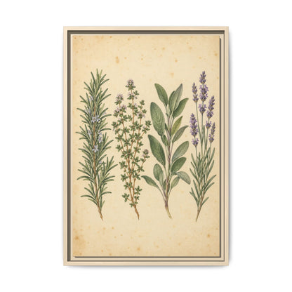 Herb Garden Study · Framed Canvas
