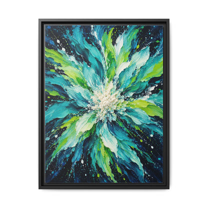 Lagoon Bloom · Framed Canvas