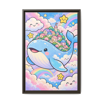 Sweet Dreams Whale · Framed Canvas