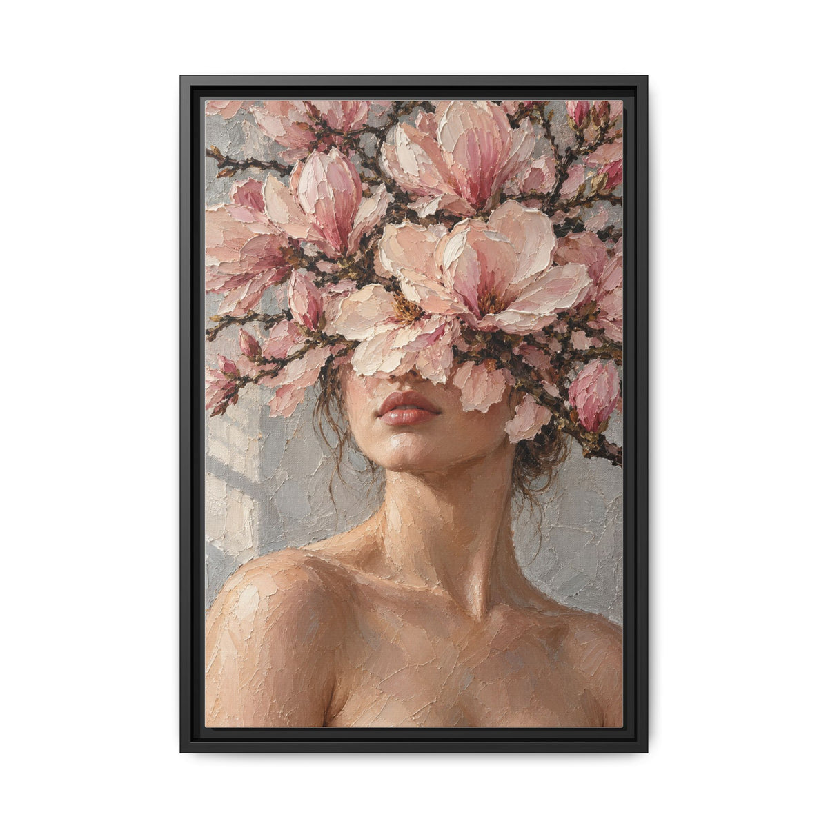 Magnolia Silence · Framed Canvas