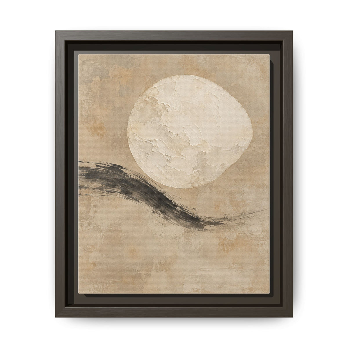 Linen Moon · Framed Canvas