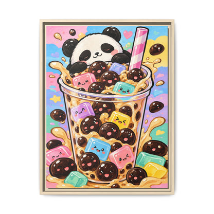 Bubble Tea Buddies · Framed Canvas