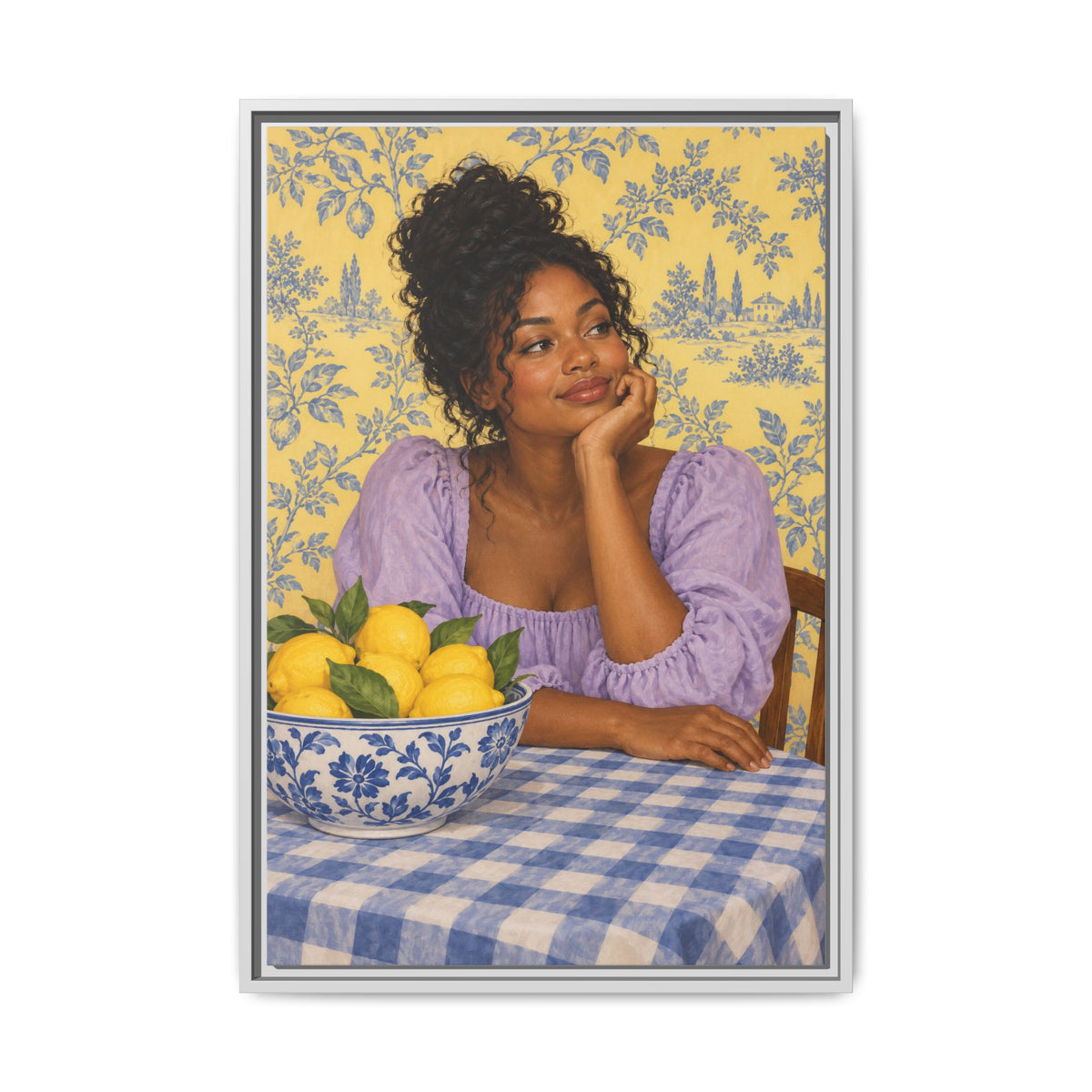 Lemons on the Table · Framed Canvas