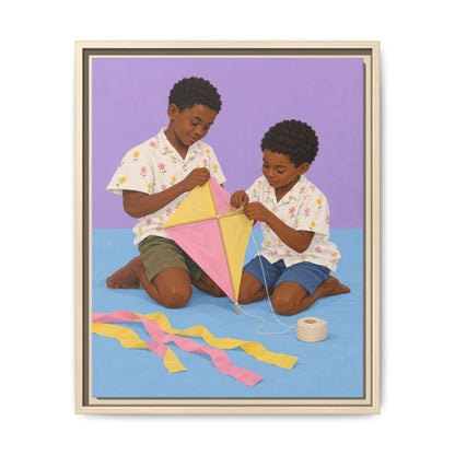 The Kite Makers · Framed Canvas