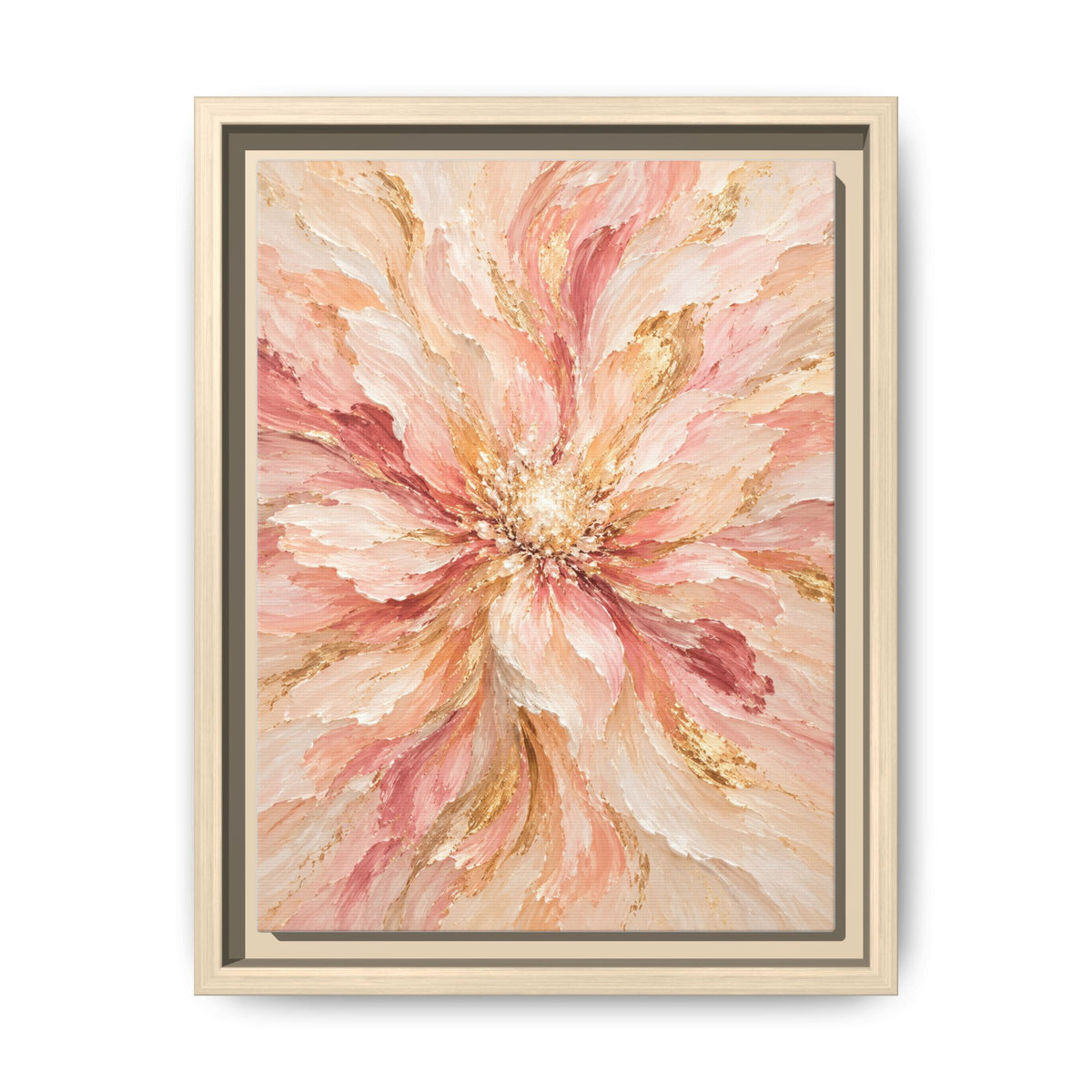 Blush Bloom · Framed Canvas