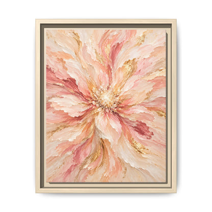 Blush Bloom · Framed Canvas