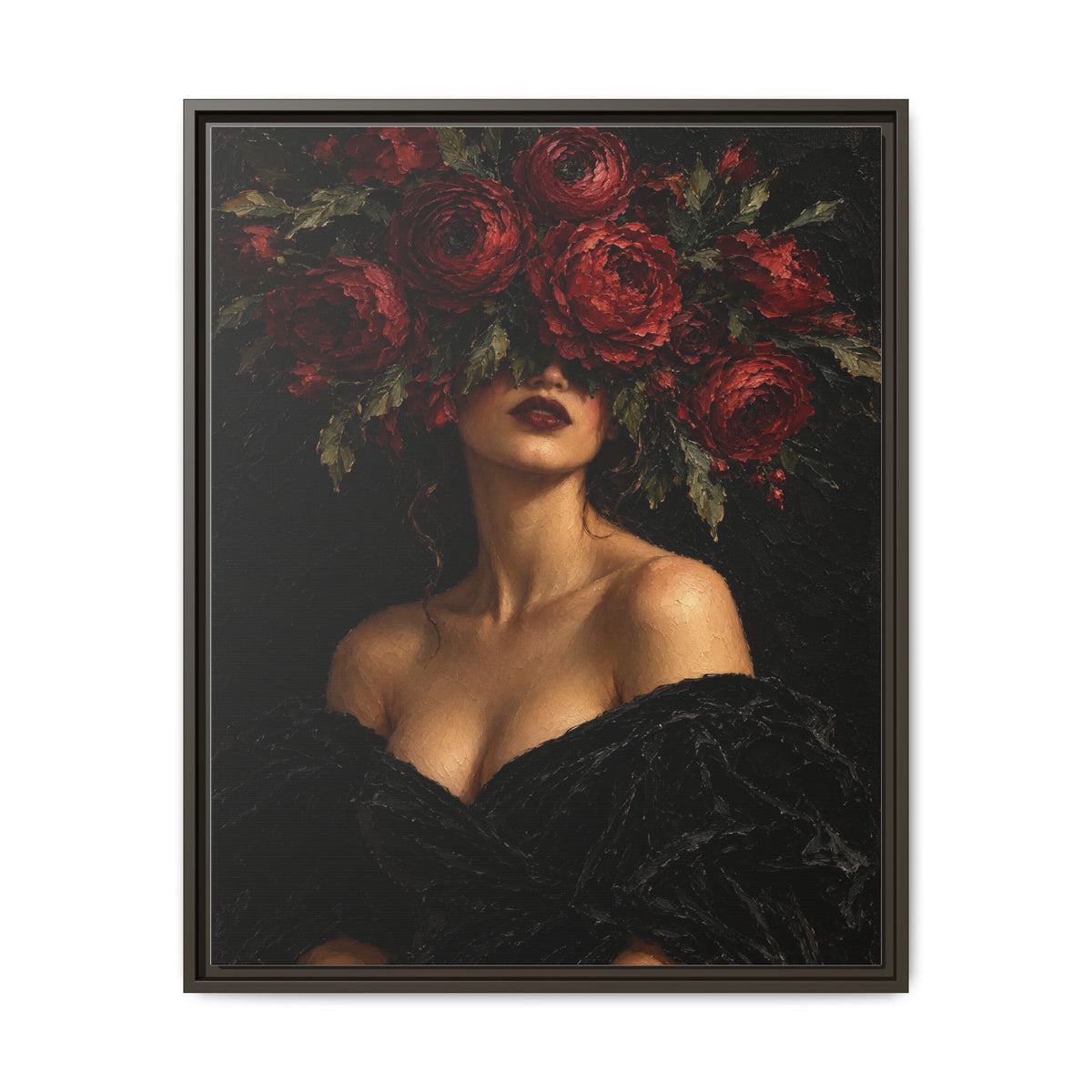 Crimson Reverie · Framed Canvas