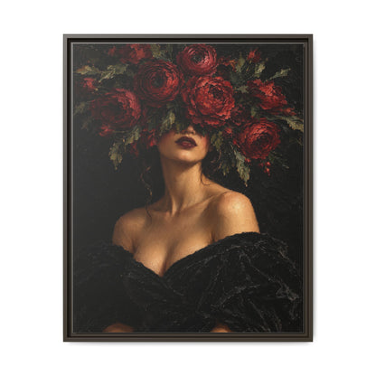 Crimson Reverie · Framed Canvas