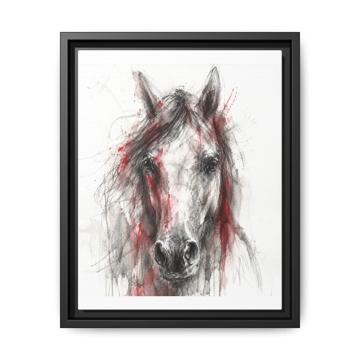 Scarlet Equus · Framed Canvas