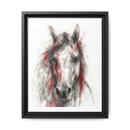Scarlet Equus · Framed Canvas