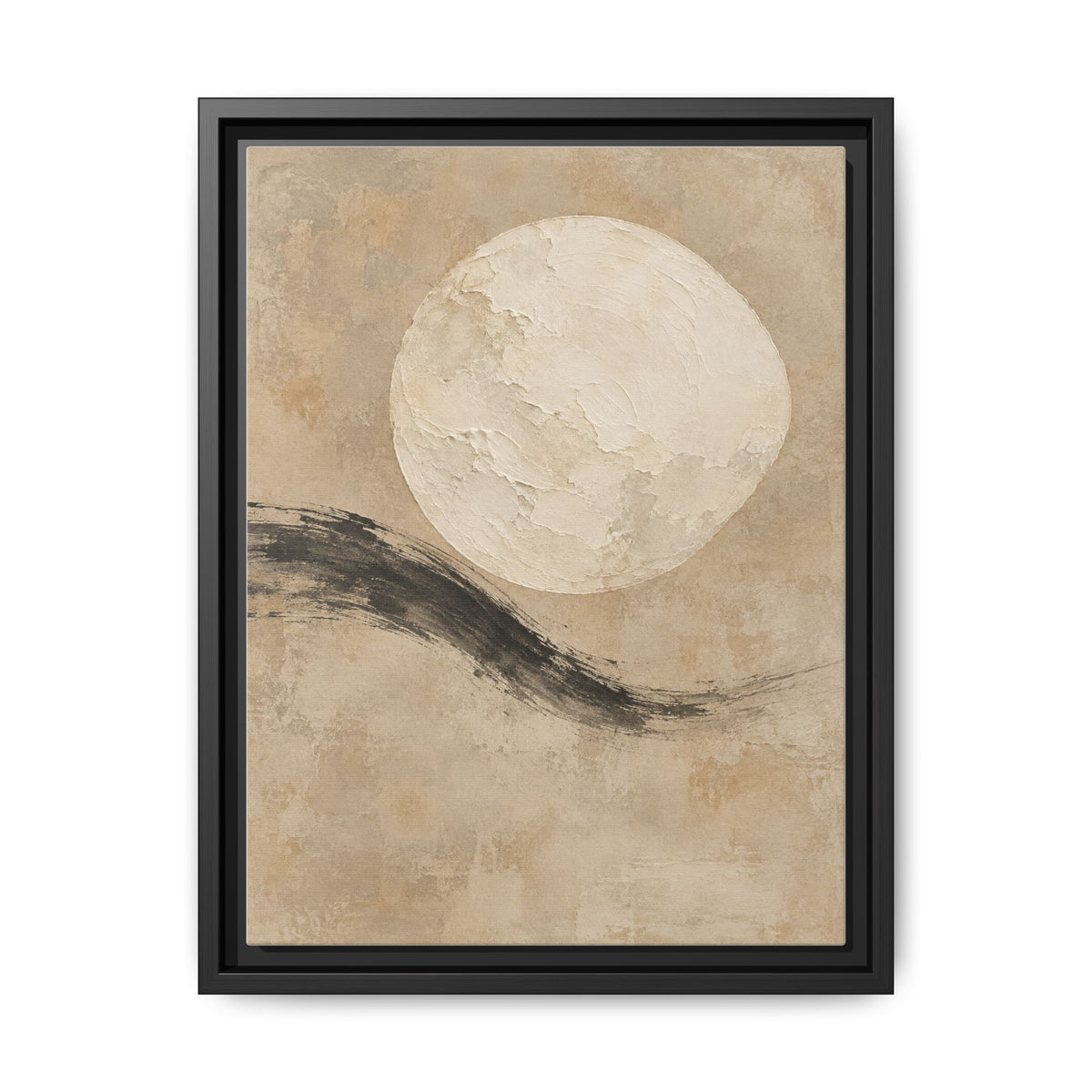 Linen Moon · Framed Canvas