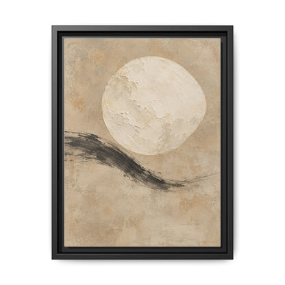 Linen Moon · Framed Canvas