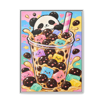 Bubble Tea Buddies · Framed Canvas