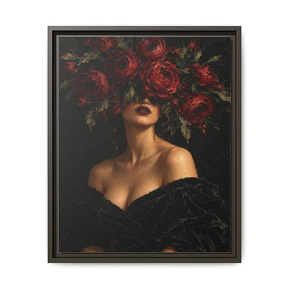 Crimson Reverie · Framed Canvas