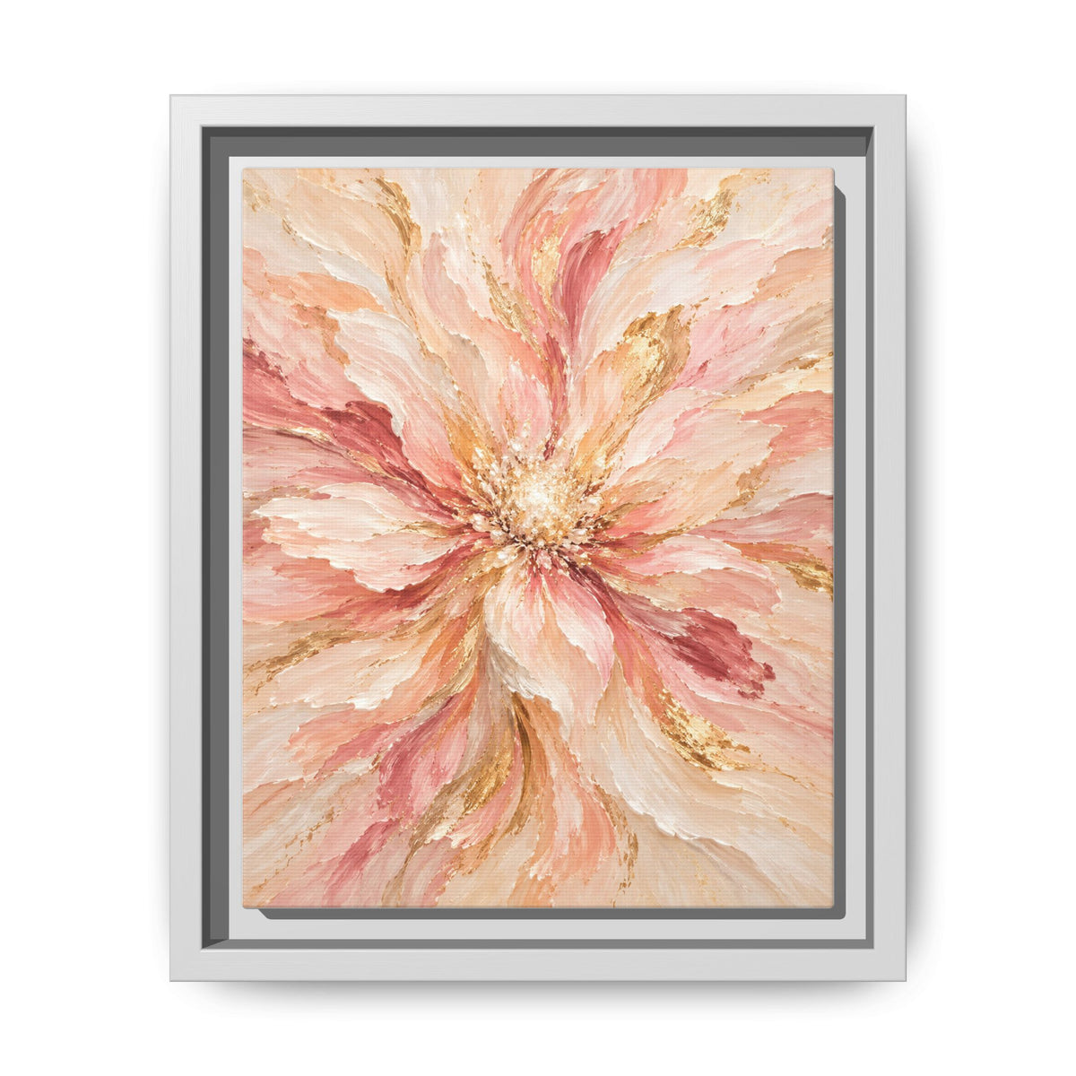 Blush Bloom · Framed Canvas