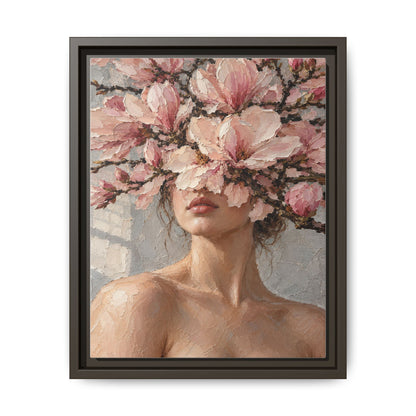Magnolia Silence · Framed Canvas