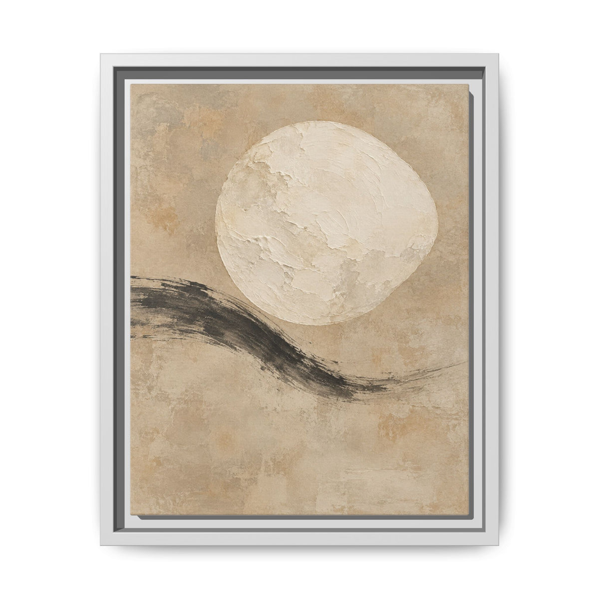 Linen Moon · Framed Canvas