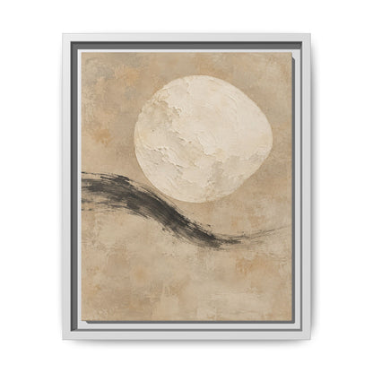 Linen Moon · Framed Canvas