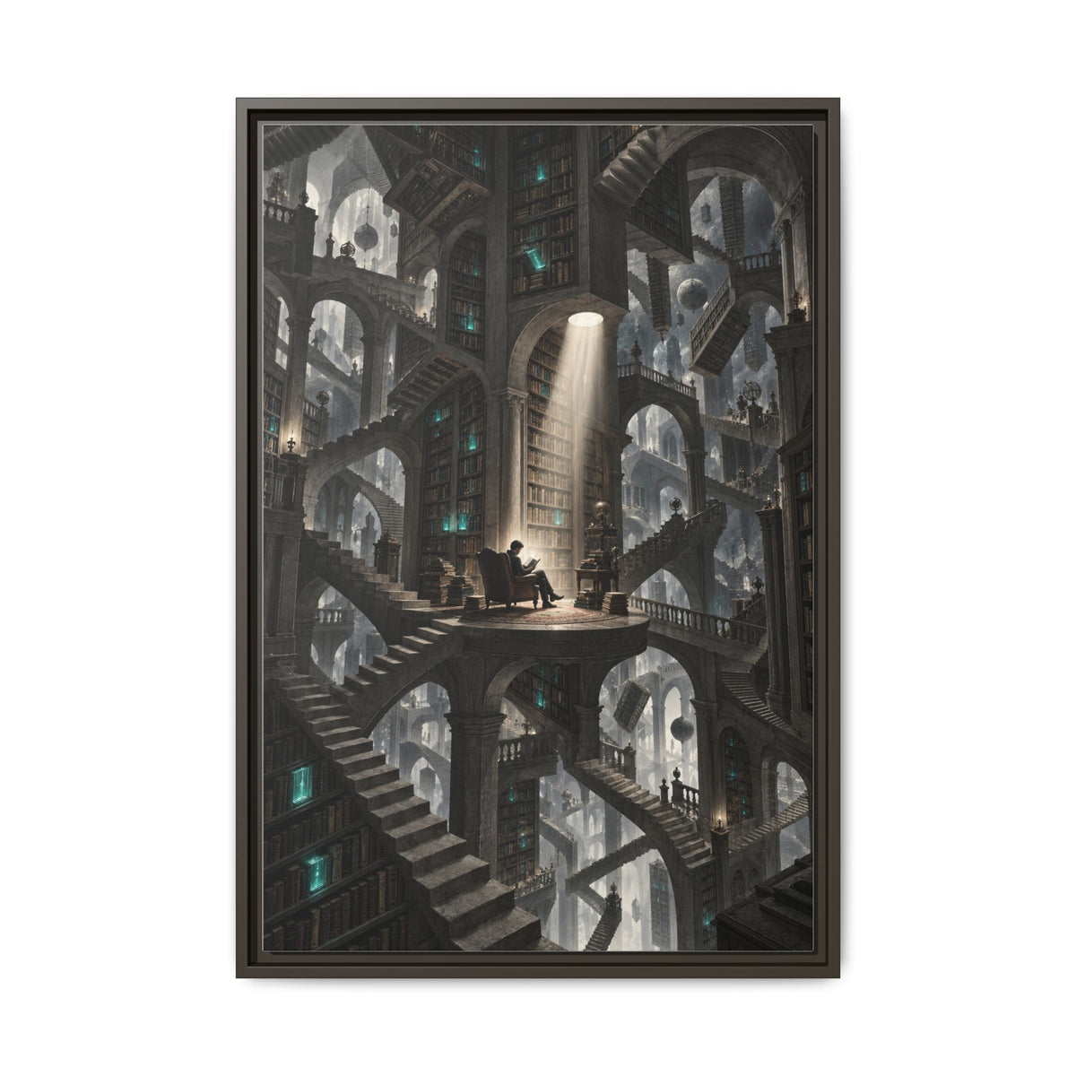 Bibliotheca Infinita · Framed Canvas