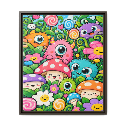 Monster Garden · Framed Canvas