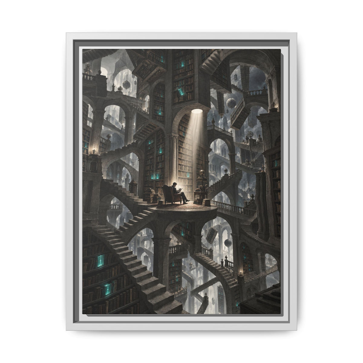 Bibliotheca Infinita · Framed Canvas