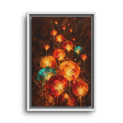 Lanternes du Soir · Framed Canvas