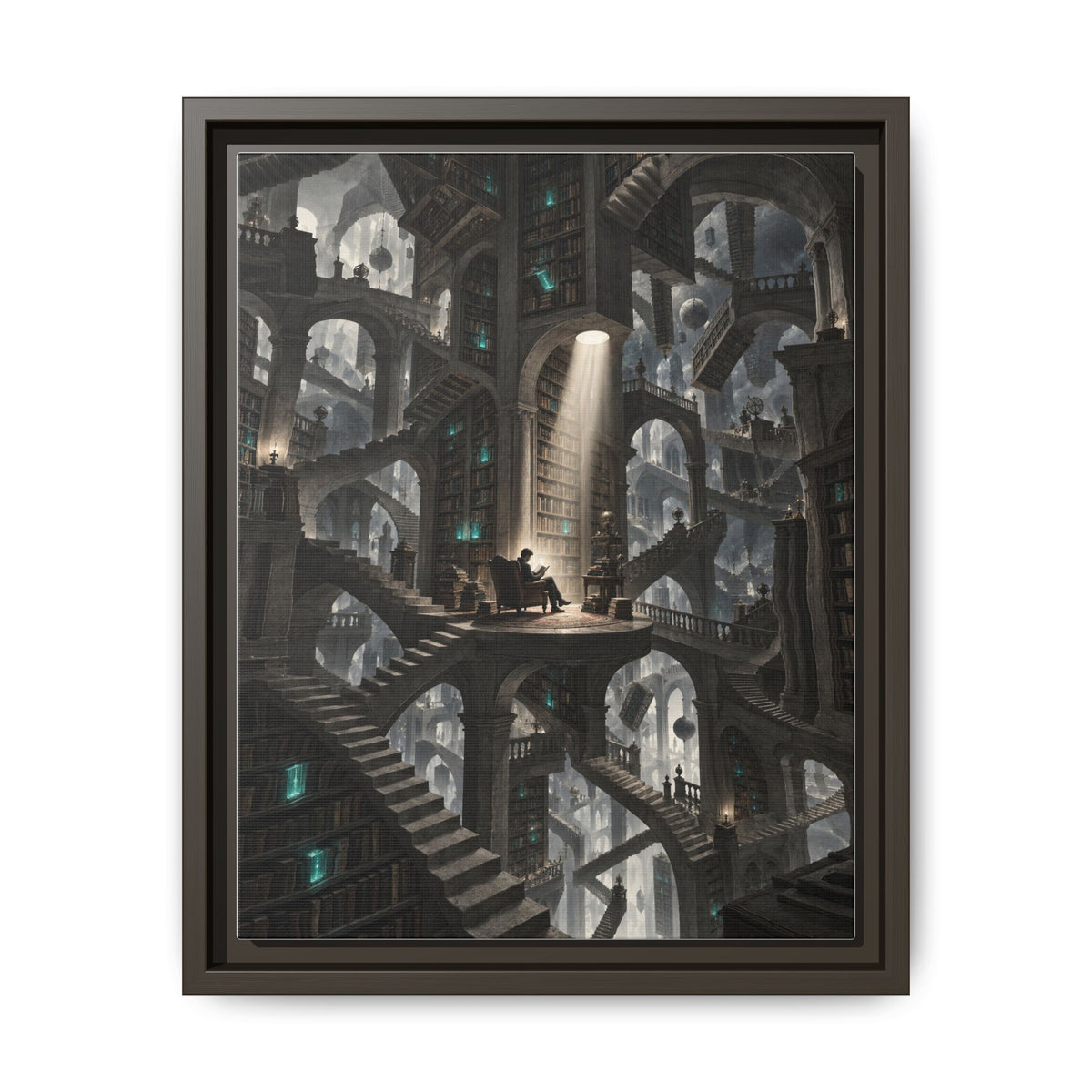 Bibliotheca Infinita · Framed Canvas
