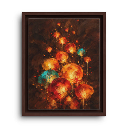 Lanternes du Soir · Framed Canvas