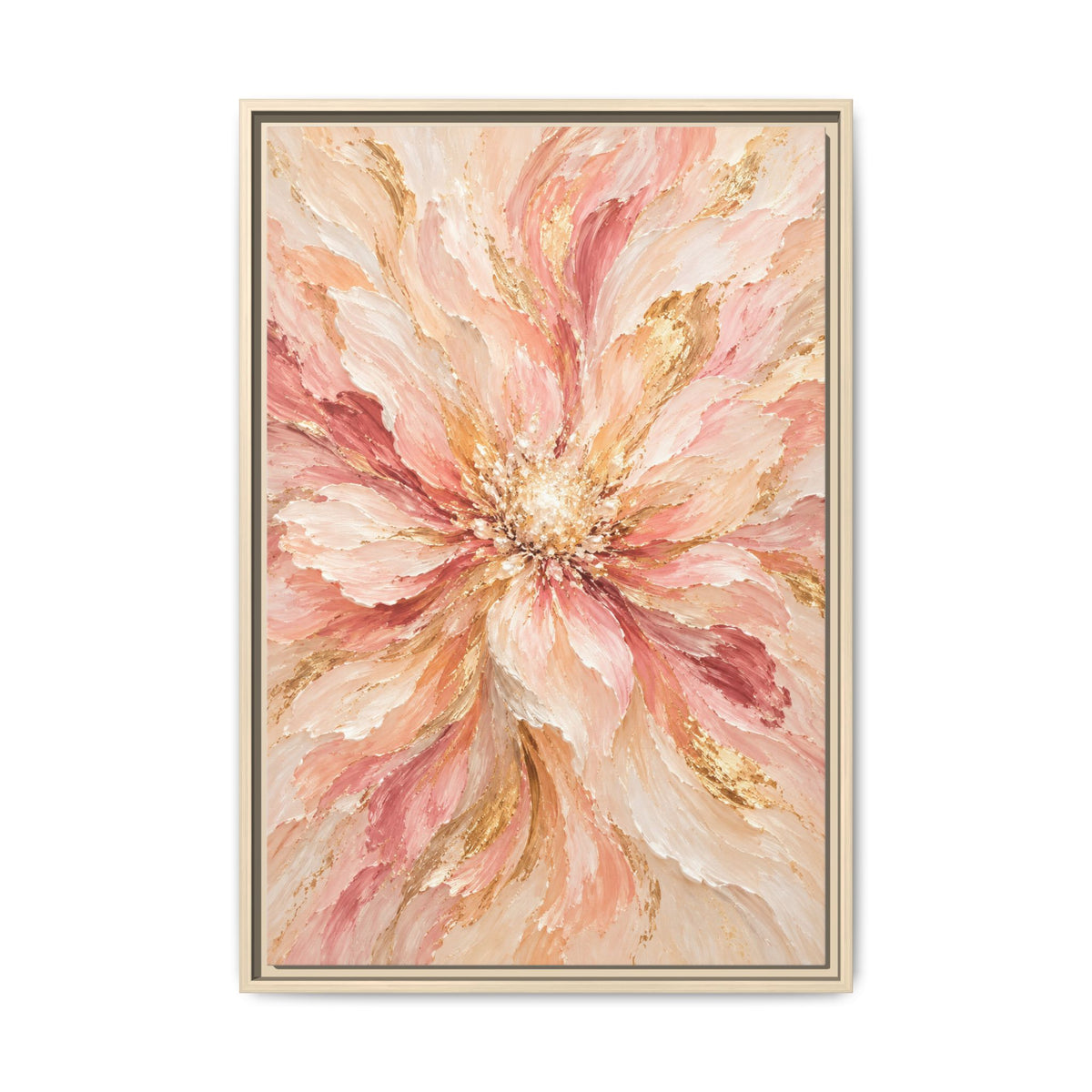 Blush Bloom · Framed Canvas