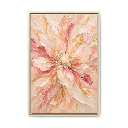 Blush Bloom · Framed Canvas