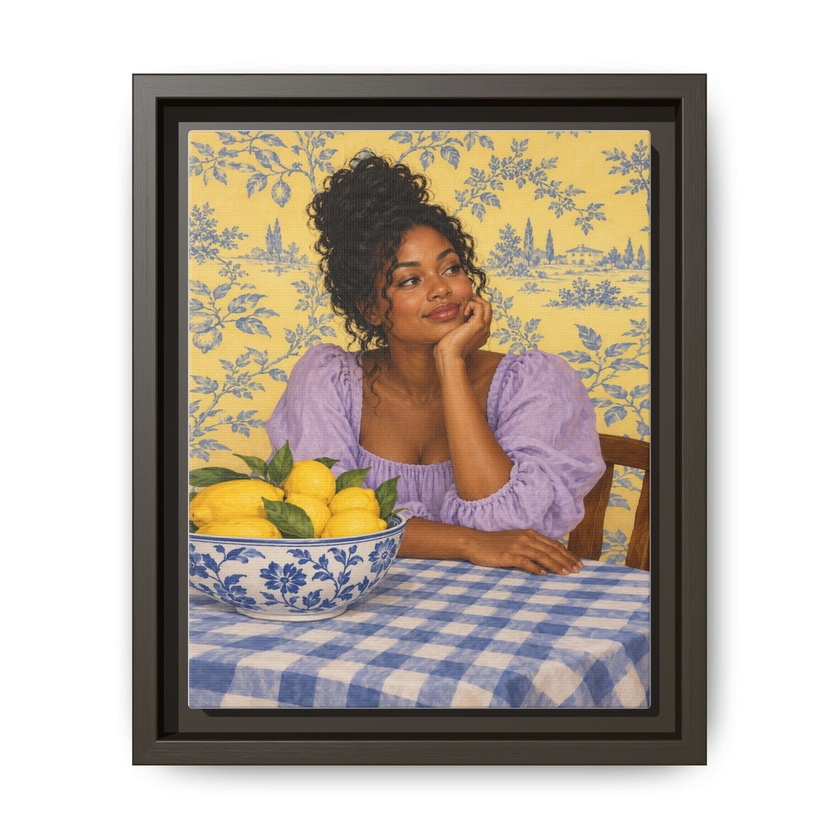 Lemons on the Table · Framed Canvas