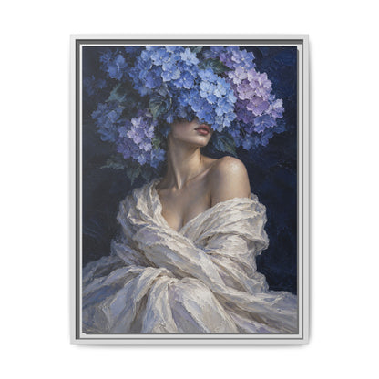Hydrangea Blue · Framed Canvas