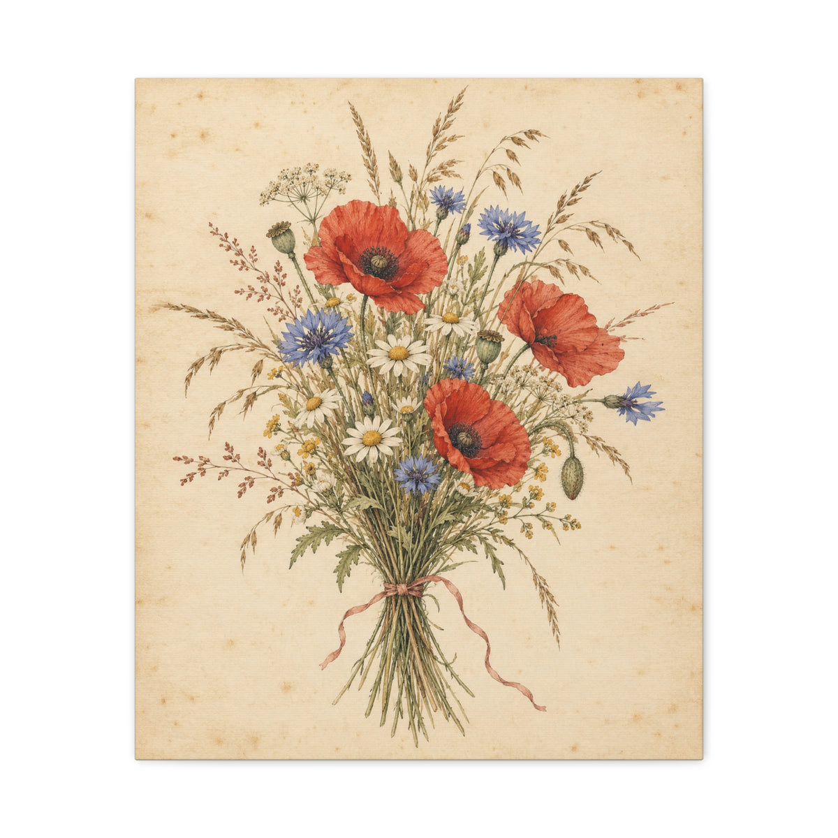Wildflower Posy · Frameless Canvas