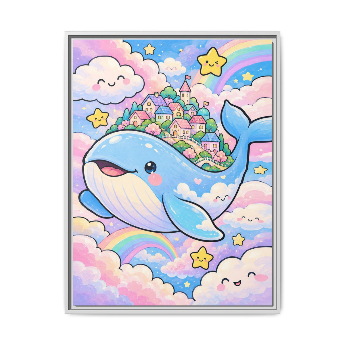 Sweet Dreams Whale · Framed Canvas