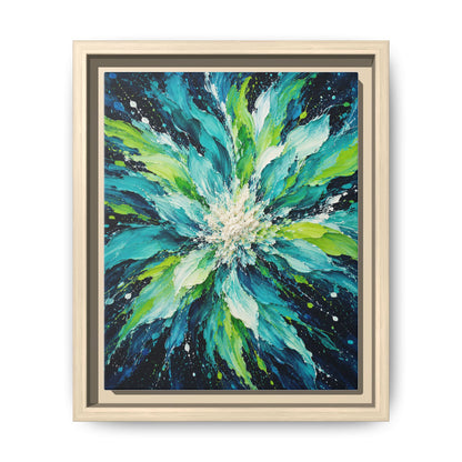 Lagoon Bloom · Framed Canvas