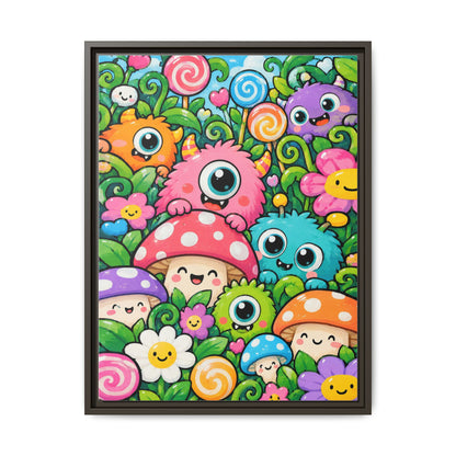 Monster Garden · Framed Canvas