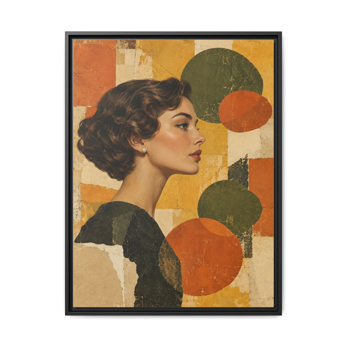 Saffron Thought · Framed Canvas