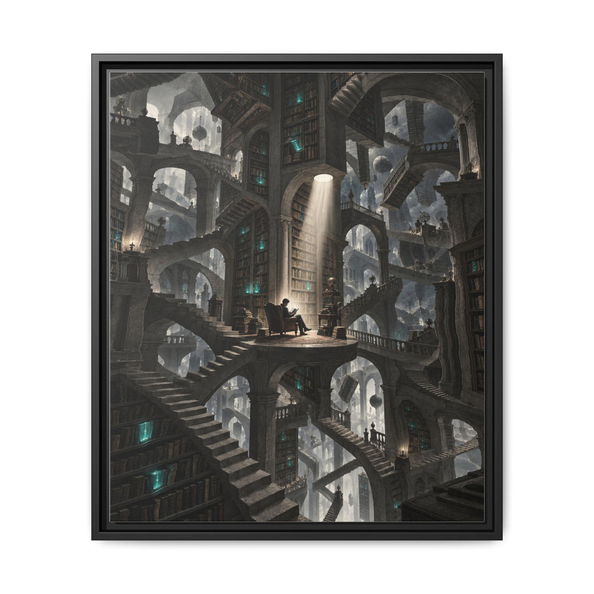 Bibliotheca Infinita · Framed Canvas