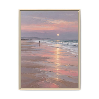 Silver Moon Tide · Framed Canvas