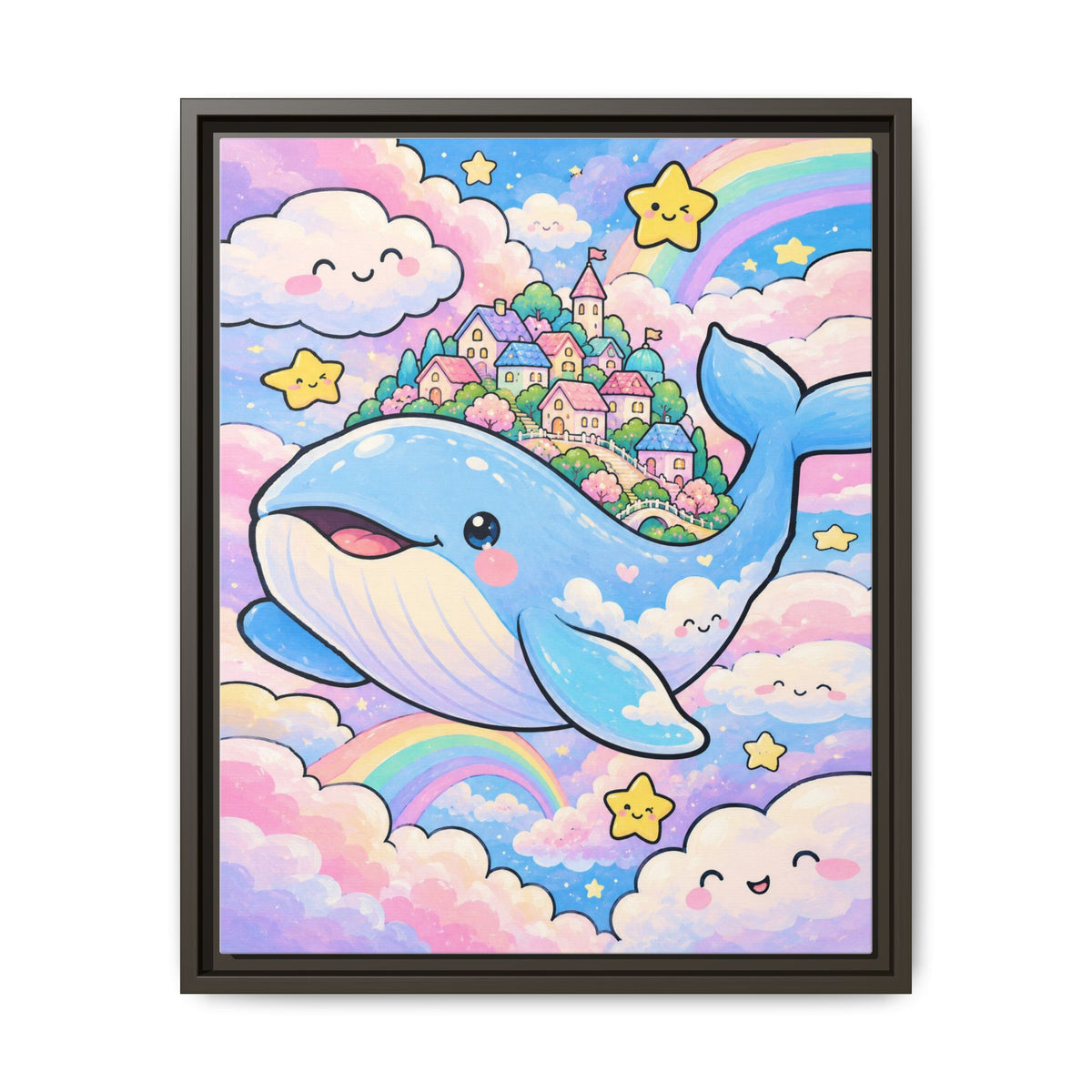 Sweet Dreams Whale · Framed Canvas