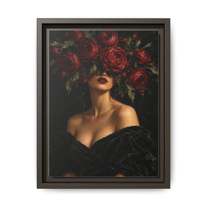 Crimson Reverie · Framed Canvas