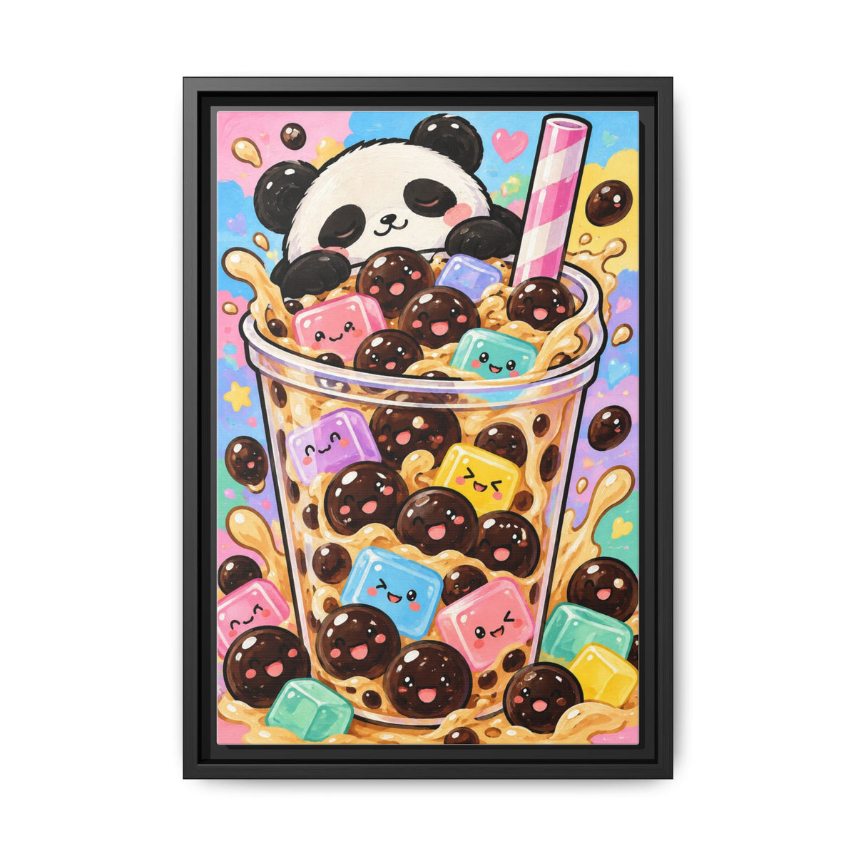 Bubble Tea Buddies · Framed Canvas