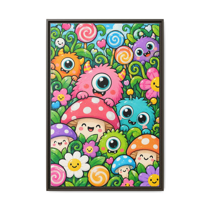 Monster Garden · Framed Canvas